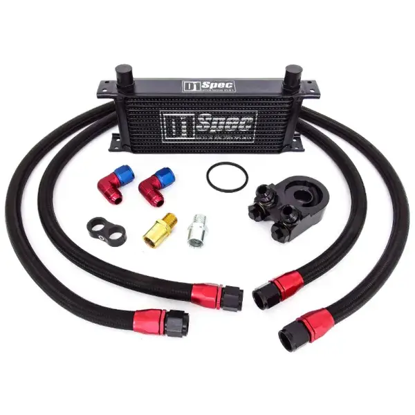 Ausverkauf D1 Spec Ölkühler kit (330 x 140 x 50mm) - Schwarz - D1S-A036-2G