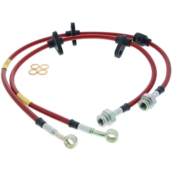 Neue Kollektion Goodridge Bremsschlauch Satz vorne Stahlflex (TÜV) - Rot - GO-15043-B4-F-R-T