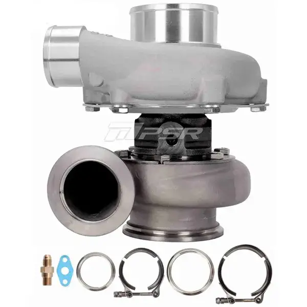 Pulsar Turbo Systems 2860 475HP GEN2 Dual Ball Bearing Turbo - T51R Mod - .82 Stainless Steel Dual V-Band - W/O Actuator - 102128125 Neu