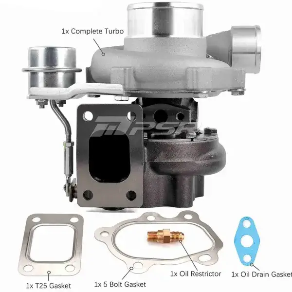 Mega-Angebot Pulsar Turbo Systems 2860 475HP GEN2 Dual Ball Bearing Turbo - T51R Mod - T25 .64 5 Bolt - Stamping 14psi - 102128158