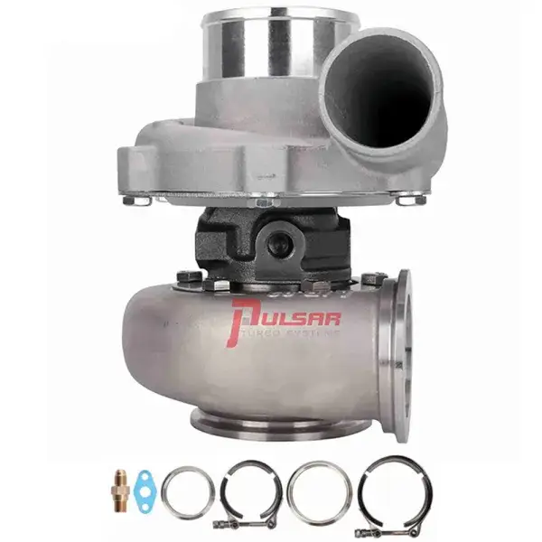 Pulsar Turbo Systems 2860 360HP GEN1 Dual Ball Bearing Turbo - Standard - Cast Wheel - .82 Stainless Steel Dual V-Band - 102028105 Schneller Versand