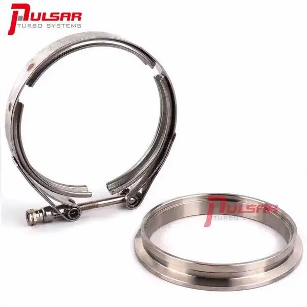 Markenprodukt Pulsar Turbo Systems Flange&Clamp Kit Stainless Steel for G ser. 6275, 6775, 7375, 7975, 7782 - VB+T4 - 4 inch OD tubing - 164342203