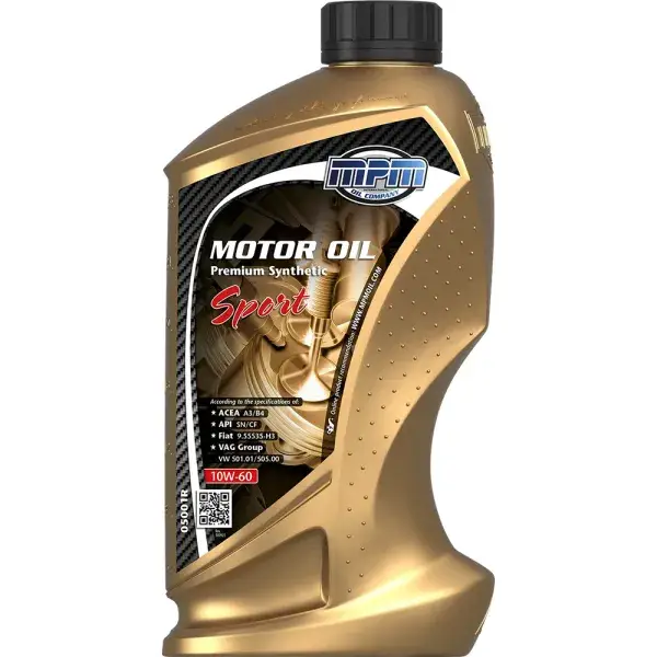 Sichere Zahlung MPM Oil Motoröl 10W-60 Premium Synthetic Sport - 1 Liter - MPM-05001R