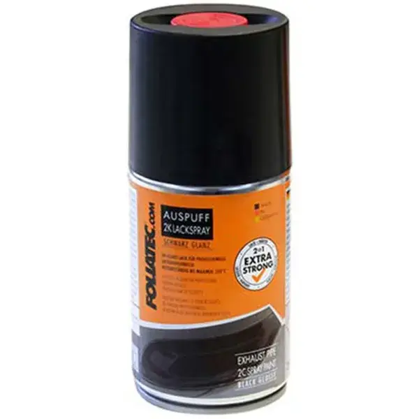 Foliatec Auspuff-Sprühlack 2K – glänzend schwarz - 2125 Kracherpreis