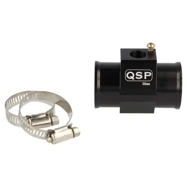 Markenware QSP 30mm Schlauchadapter für M14x1.5 Sensor - Schwarz - QZ-T14T-30