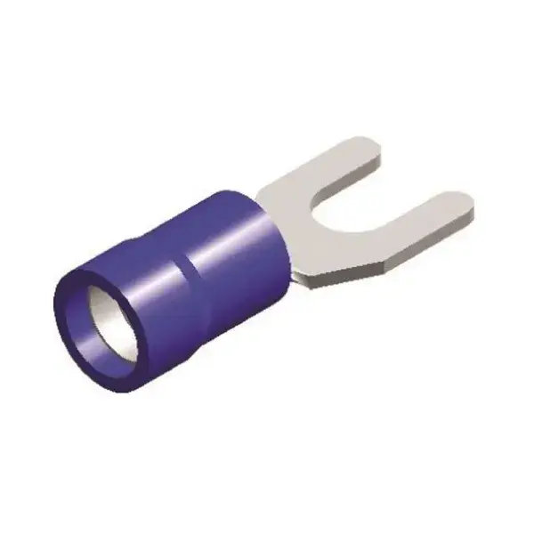 Billig QSP Halbisolierter Gabelkabelschuh M3 - Blau - QC3019