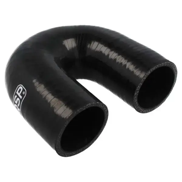 QSP Silikonschlauch - 180° Bogen - 35 mm - Schwarz - QHE180-35BLK Abverkauf