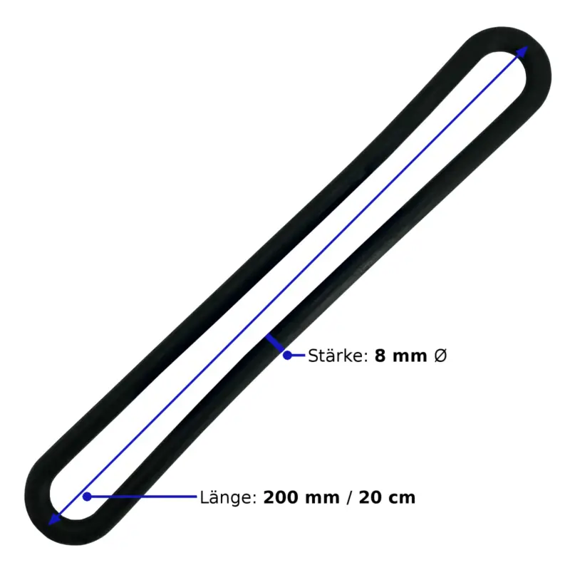 10x Spanngummi Spannring 200mm lang 8mm Ø Sonderaktion