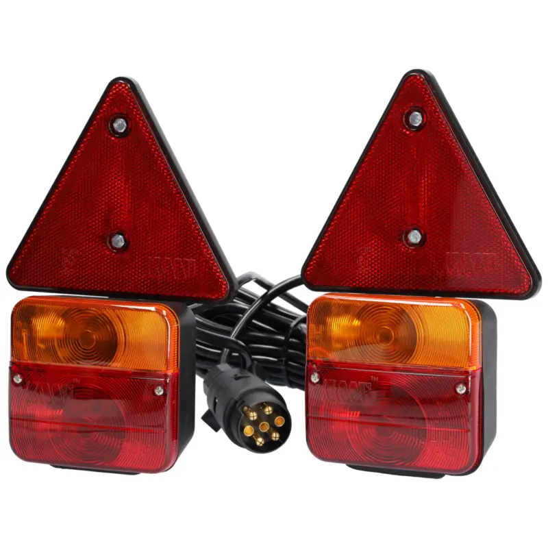 7-poliger 12V Beleuchtungssatz magnetisch mit Rückstrahler Anhänger Bestpreis