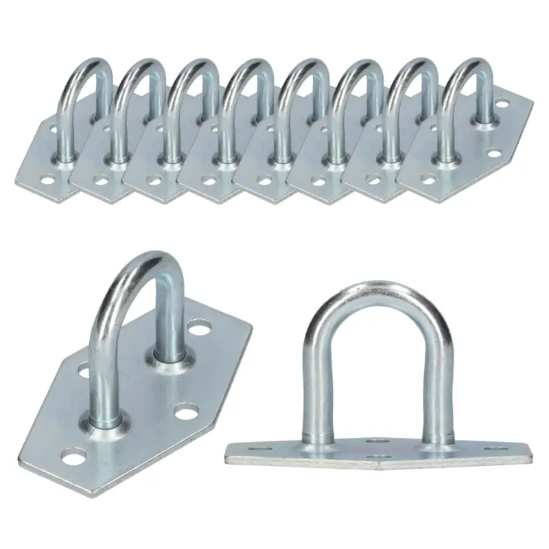 10x Bügelkrampe Metall verzinkt 4-Loch 30mm Innenhöhe Top-Preis