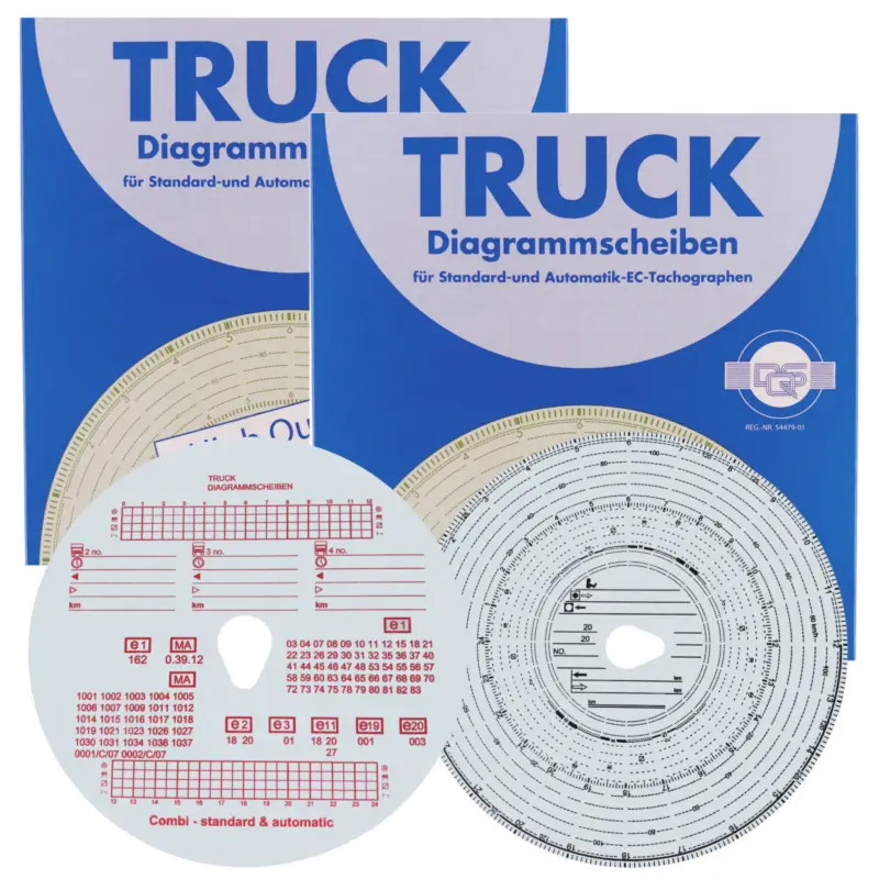 2x 100x Diagrammscheiben Tachoscheiben 180kmh km/h für Fahrtenschreiber 180-24 Neuheit