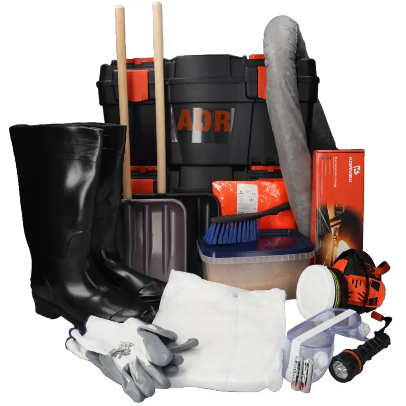Neue Kollektion Gefahrgutkoffer Set ADR 5tlg + 10tlg Notfalleimer GGVS