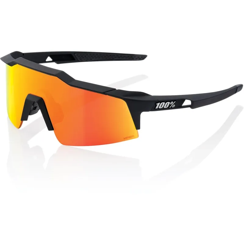 Must-Have 100% Speedcraft XS Brille - Soft Tact Black - HiPER Red Multilayer Mirror Clear