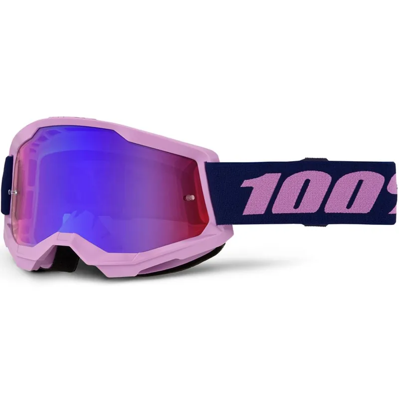 Neue Ware 100% Strata 2 Goggle - Purple - Red/Blue Mirror