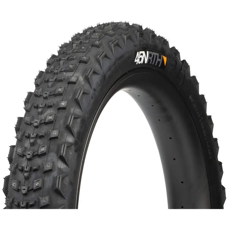 45NRTH Dillinger 4 Fatbike Faltreifen Fat Tubeless Ready - Schwarz 26x4.20" / 168 Stahl-Karbid Spikes / 60TPI Direktkauf