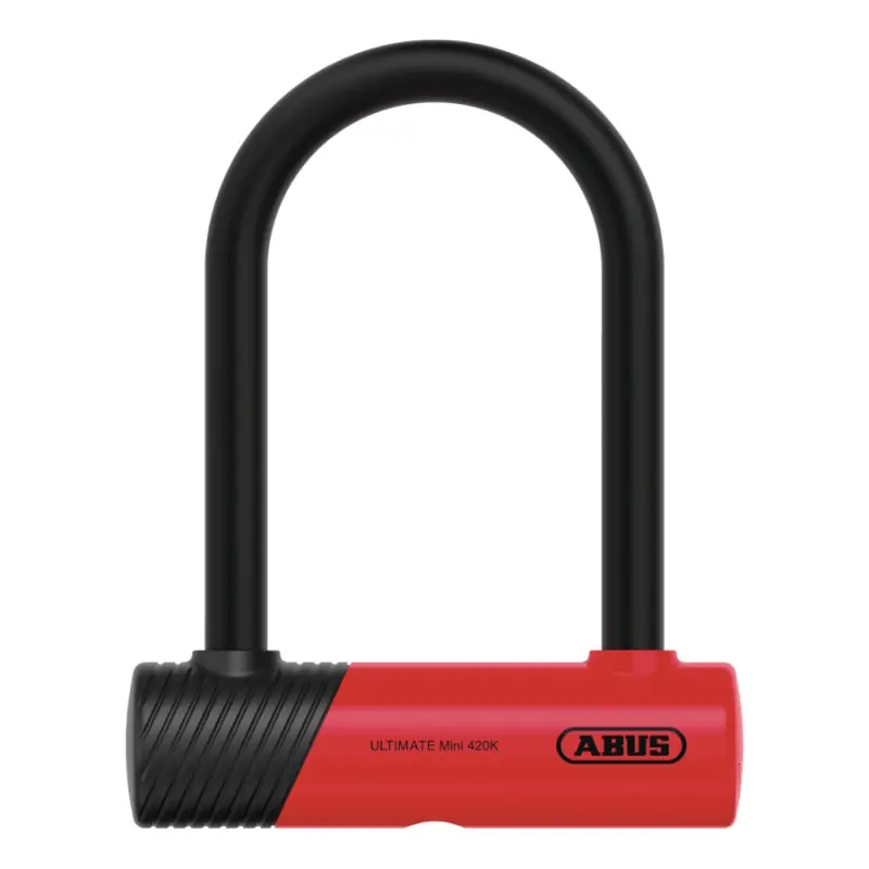 Markenware ABUS Ultimate Mini 420K/150HB140 Bügelschloss + USH Halterung - schwarz/rot