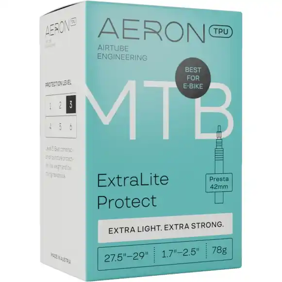 Bestpreis Aeron ExtraLite Protect MTB Schlauch - 27.5/29" 1.7-2.5" - SV