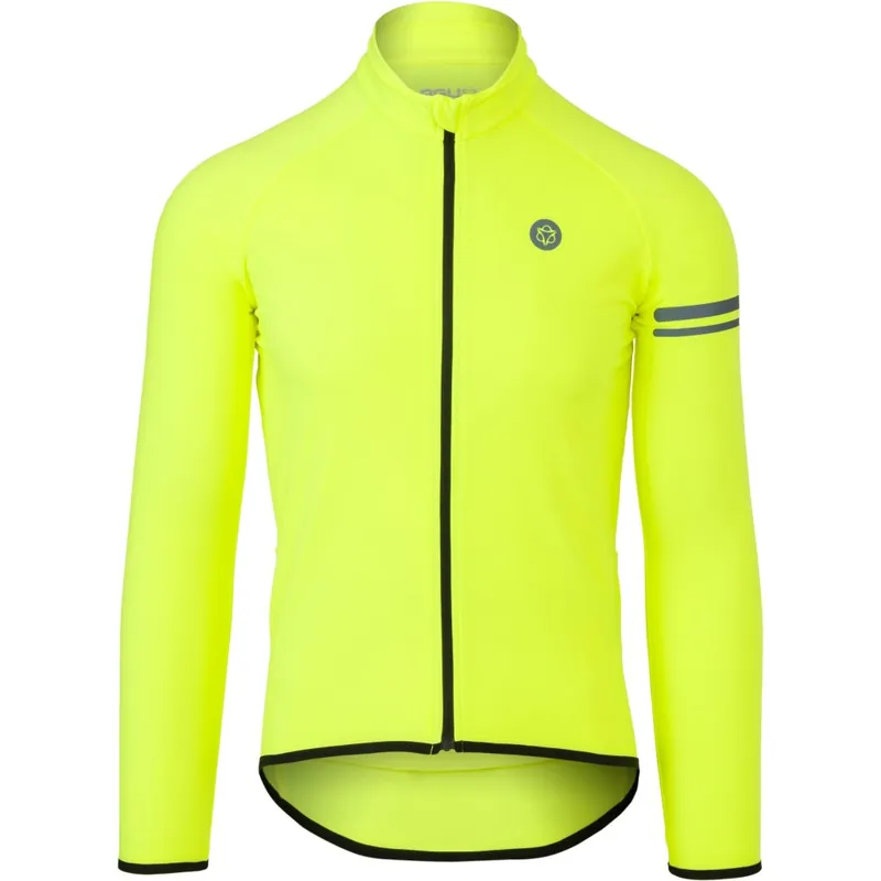 Preisreduziert AGU Essential Thermo Langarm-Trikot Herren - hivis neon yellow