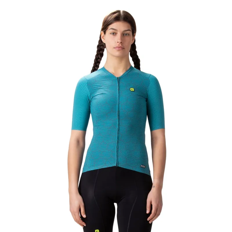 Super-Preis Alé R-EV1 Velocity Kurzarm-Trikot Damen - ottanio blue