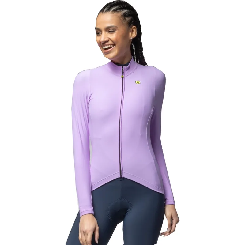 Knallerangebot Alé R-EV1 Warm Race 2.0 Langarm-Trikot Damen - wisteria