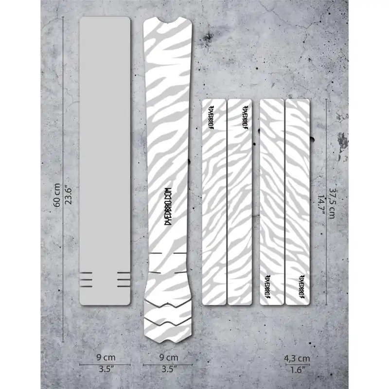 DYEDBRO Zebra Rahmenschutz Kit - white matt Must-Have