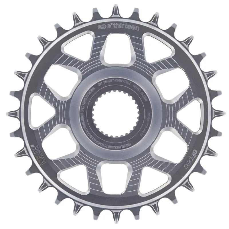 Saisonangebot e*thirteen Helix Race e*spec - Direct Mount Kettenblatt - Bosch - 13mm Offset - sterling silver