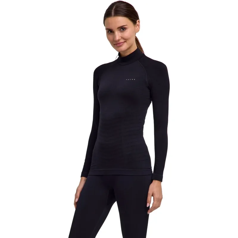 Falke Maximum Warm Rollkragen-Langarmshirt Damen - schwarz 3000 Mega-Angebot