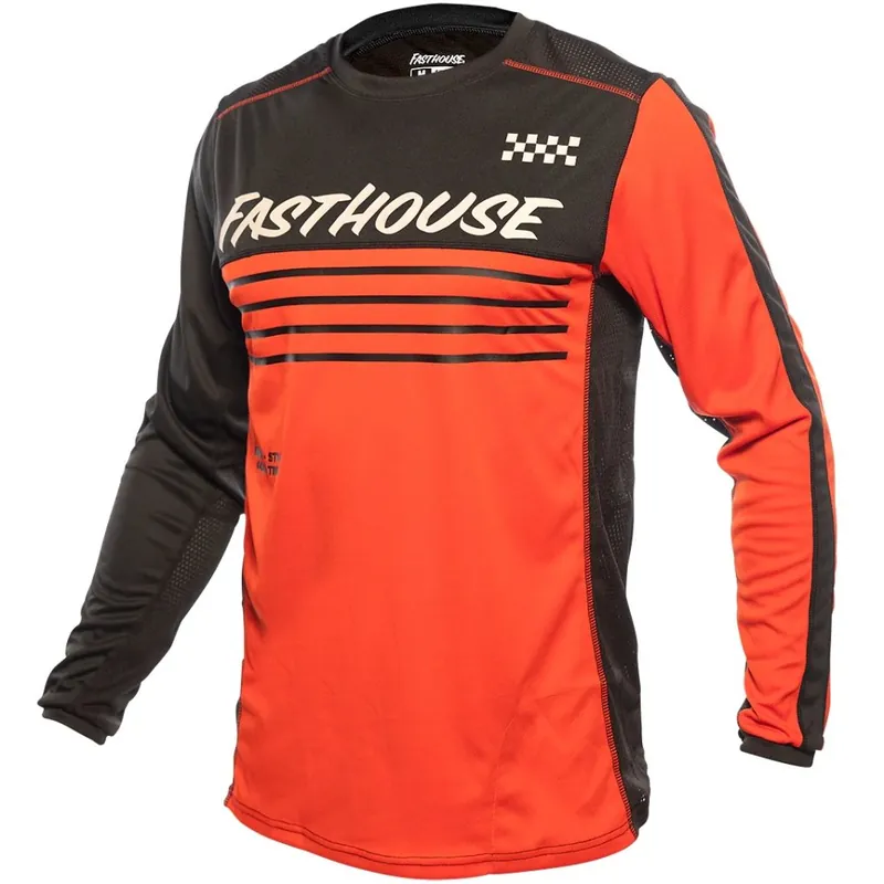 Aktuell Fasthouse Classic Mercury Langarmtrikot Herren - Schwarz/Rot