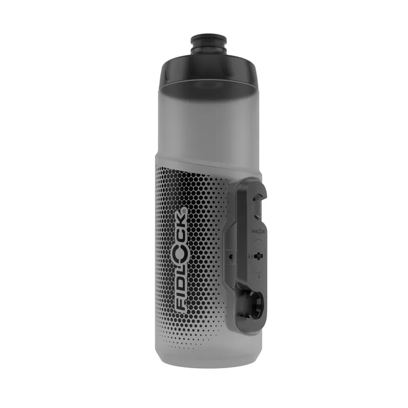 Markenware Fidlock Single Bottle Twist 600ml Trinkflasche + TWIST Bottle Connector - transparent/schwarz