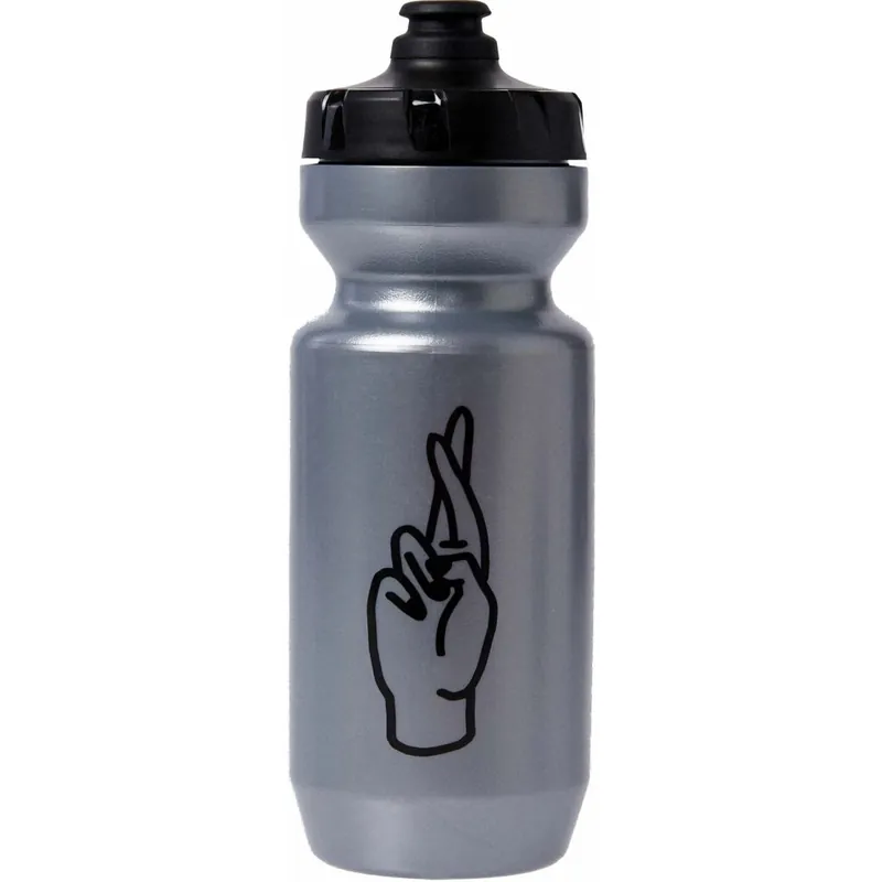 Knallerangebot FINGERSCROSSED Bidon Trinkflasche 650ml - Silber