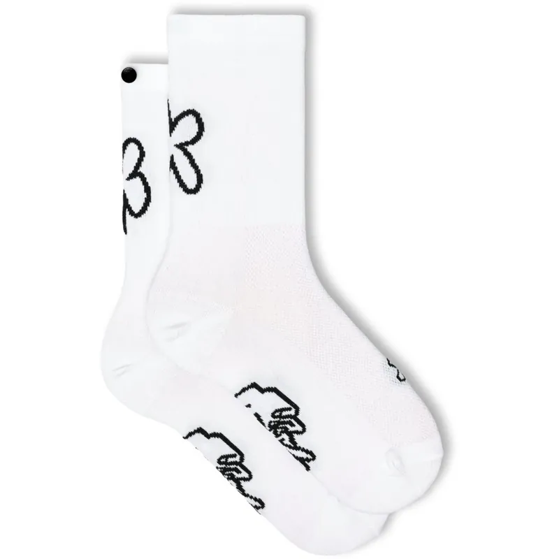 FINGERSCROSSED Classic Andiamo! Fahrradsocken - Fiore - White Direktkauf