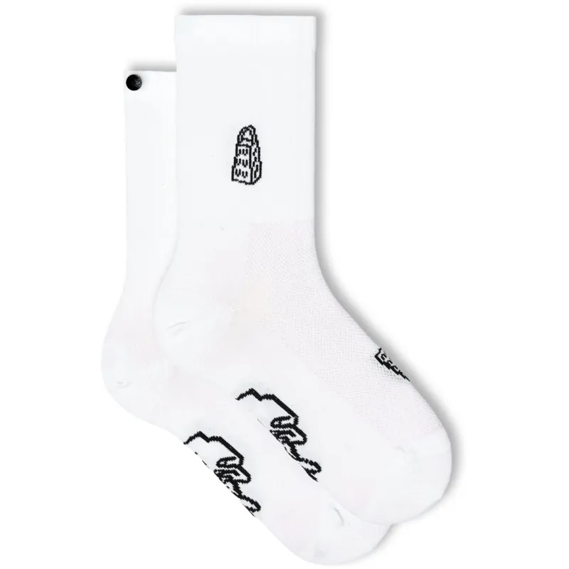 Meistverkauft FINGERSCROSSED Classic Andiamo! Fahrradsocken - Parmigiano - White
