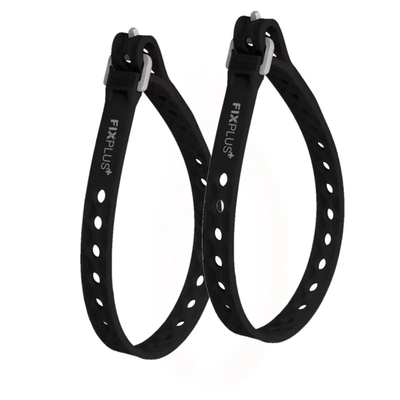 Knallerangebot FixPlus Nano/Slim Fit Strap Gummizurrband 30cm - 2 Stück - schwarz
