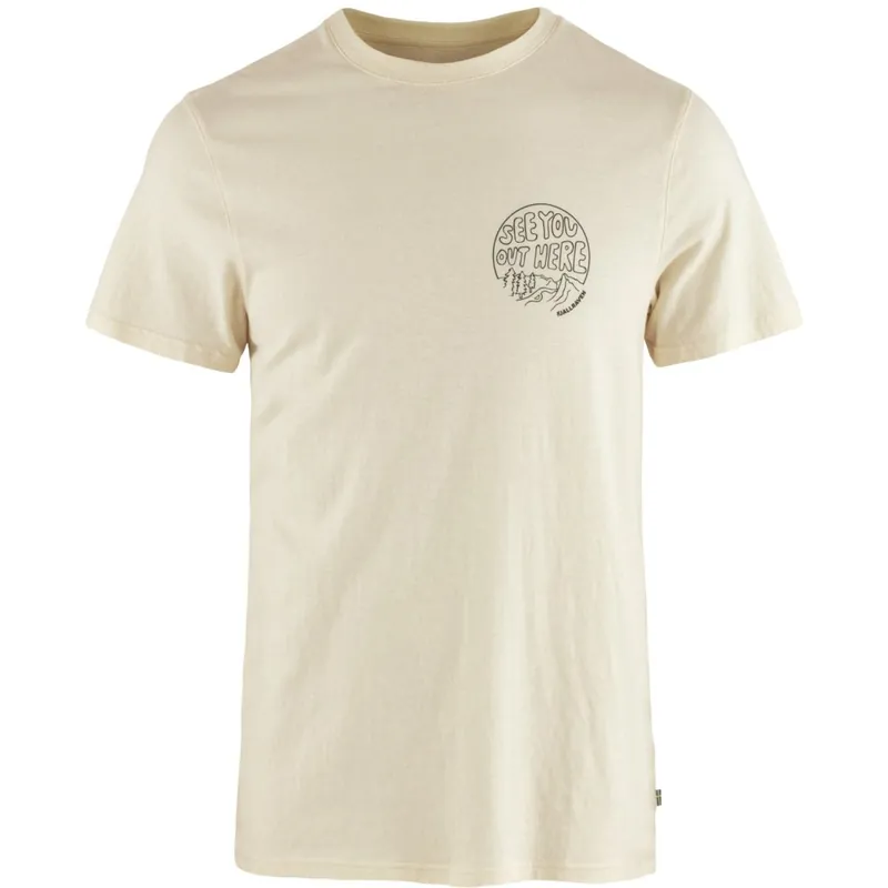 Billig Fjällräven Hemp Blend Out Here T-Shirt Herren - chalk white