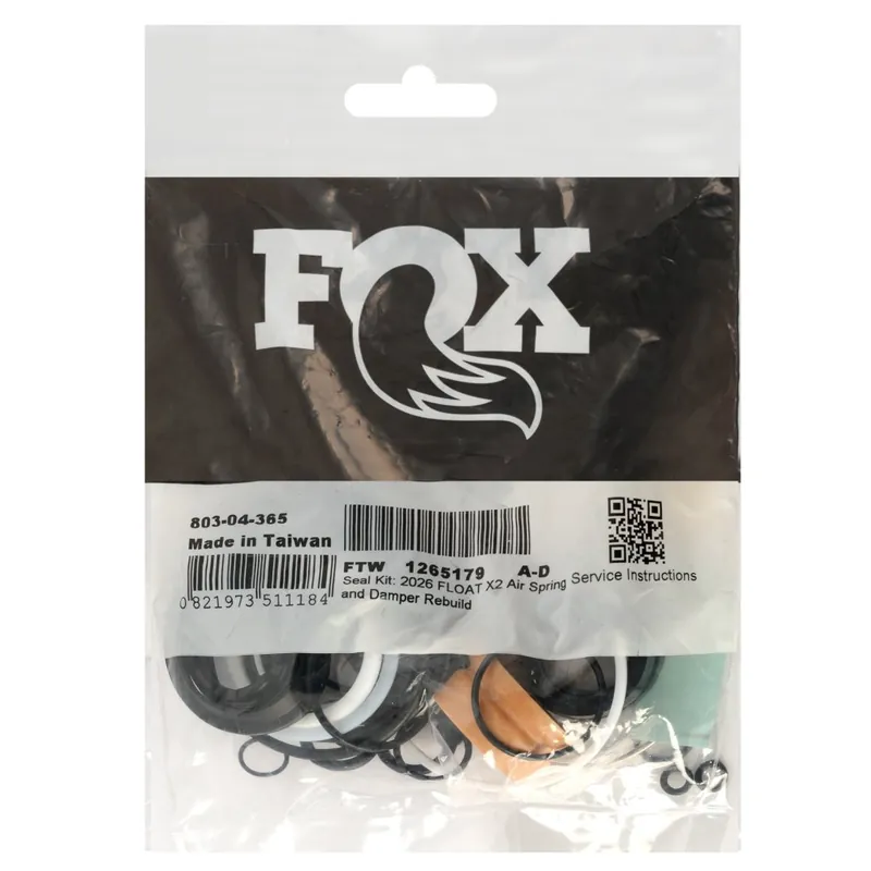 FOX Rebuild Dichtungskit - 803-04-365 für FLOAT X2 Dämpfer (2026) Neue Kollektion
