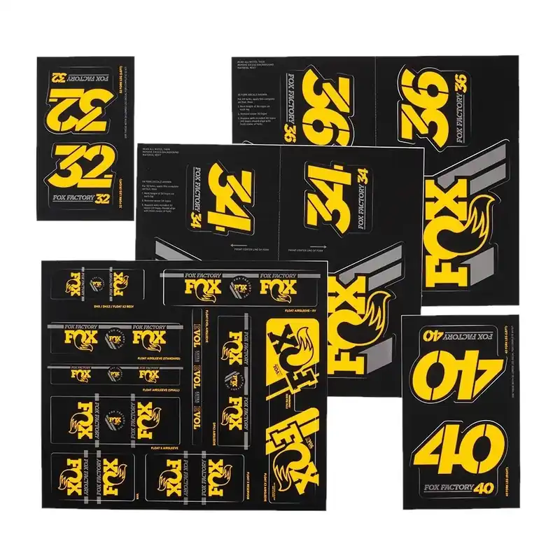 FOX Decal Kit 2019 AM Heritage für Federgabel und Dämpfer - yellow Preisreduziert