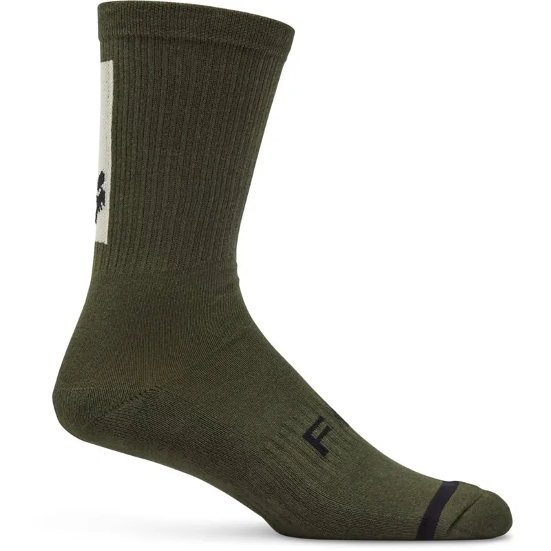 FOX Defend 8" MTB Socken - olive green Neue Ware