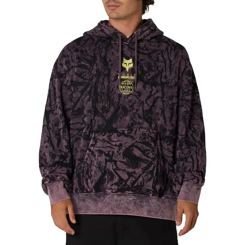 FOX Image Print Fleece Kapuzenpullover für Herren - plum perfect Saisonangebot