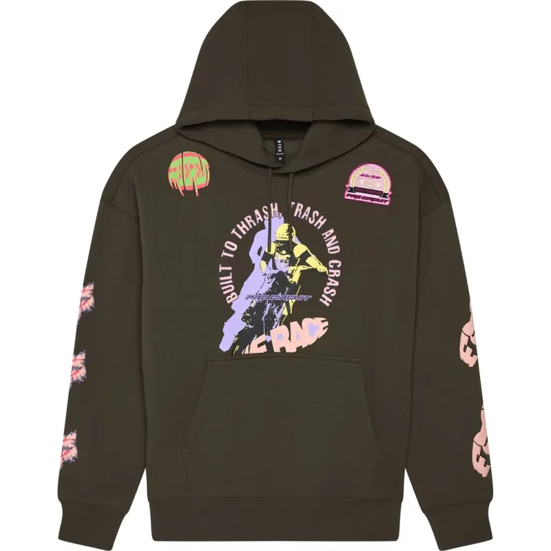 FOX Pro Circuit Oversized Fleece Hoodie Herren - military Sonderangebot