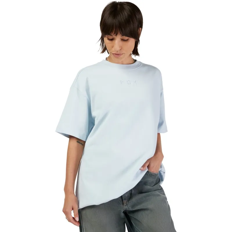 FOX Wordmark Oversized Kurzarmshirt Damen - pale blue Neue Ware