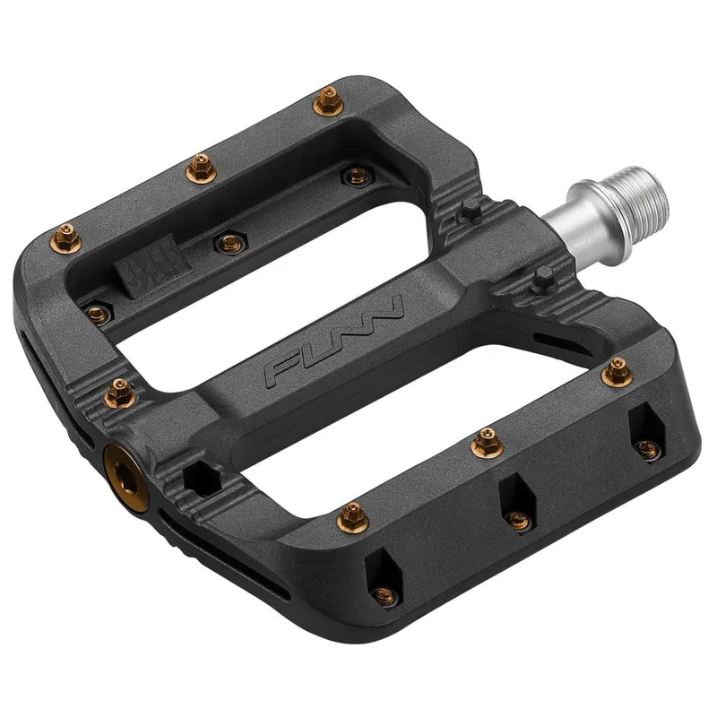 Preisknaller Funn Black Magic Plattform Pedale - orange Pins