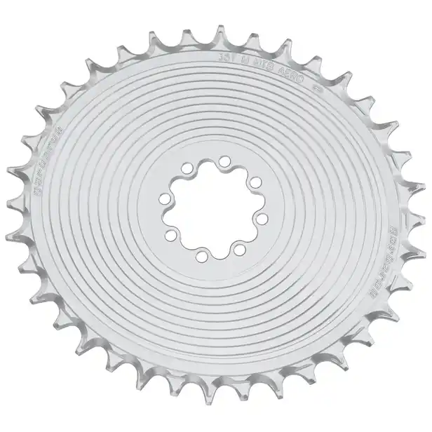 Garantierte Lieferung Garbaruk MTB AERO Kettenblatt Oval SRAM 8-Loch Direct Mount 3mm Offset - silber