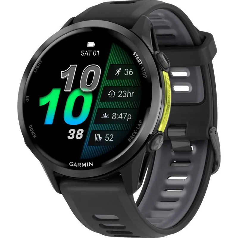 Garmin Forerunner 970 GPS Smartwatch - Schwarz/Carbongrau Titan DLC Direktkauf