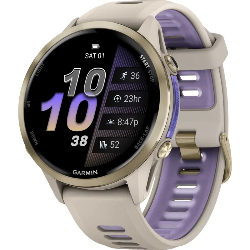 Neu Im Sortiment Garmin Forerunner 970 GPS Smartwatch - French Gray/Softgold Titan