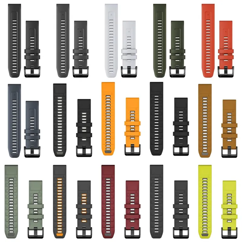 Preisknaller Garmin QuickFit-Armbänder 22 mm für Fenix 5/6/7/8 - 47mm, Forerunner 745/935/945/965, Epix, Instinct - Silikon