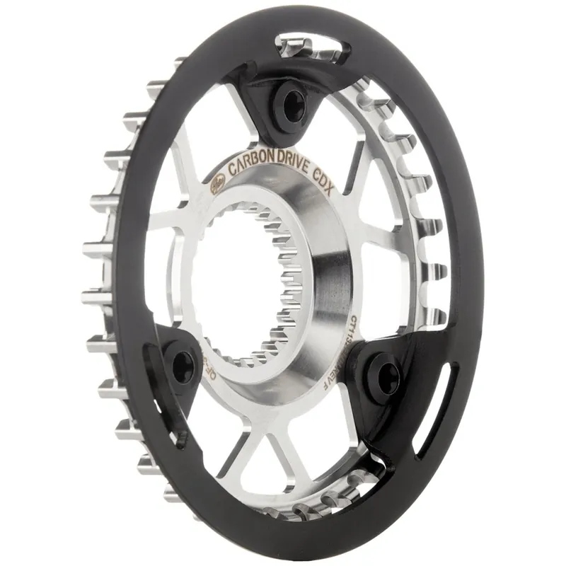Gates Carbon Drive Riemenscheibe - CDX Fin Line Centertrack Front Pinion - mit Guard Letzte Chance