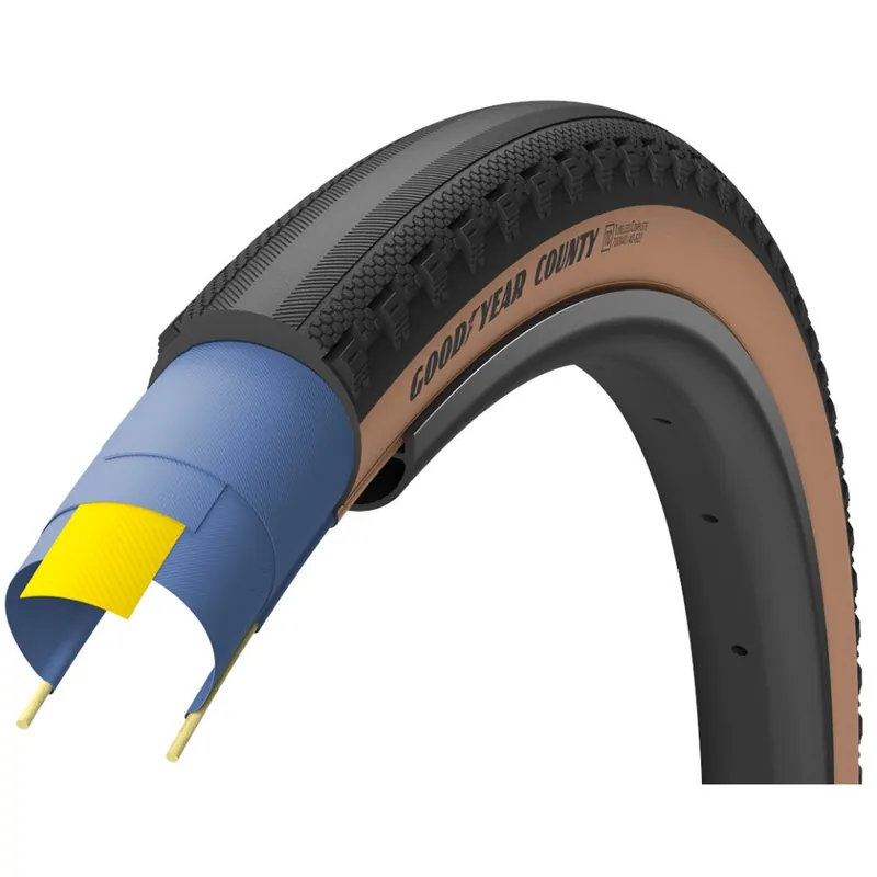Expressversand Goodyear County Ultimate - Tubeless Complete - Faltreifen - 35-622 - schwarz/braun