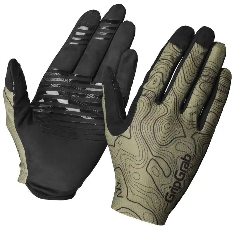 Super-Preis GripGrab Rebel Full Finger Handschuhe - Olive Green