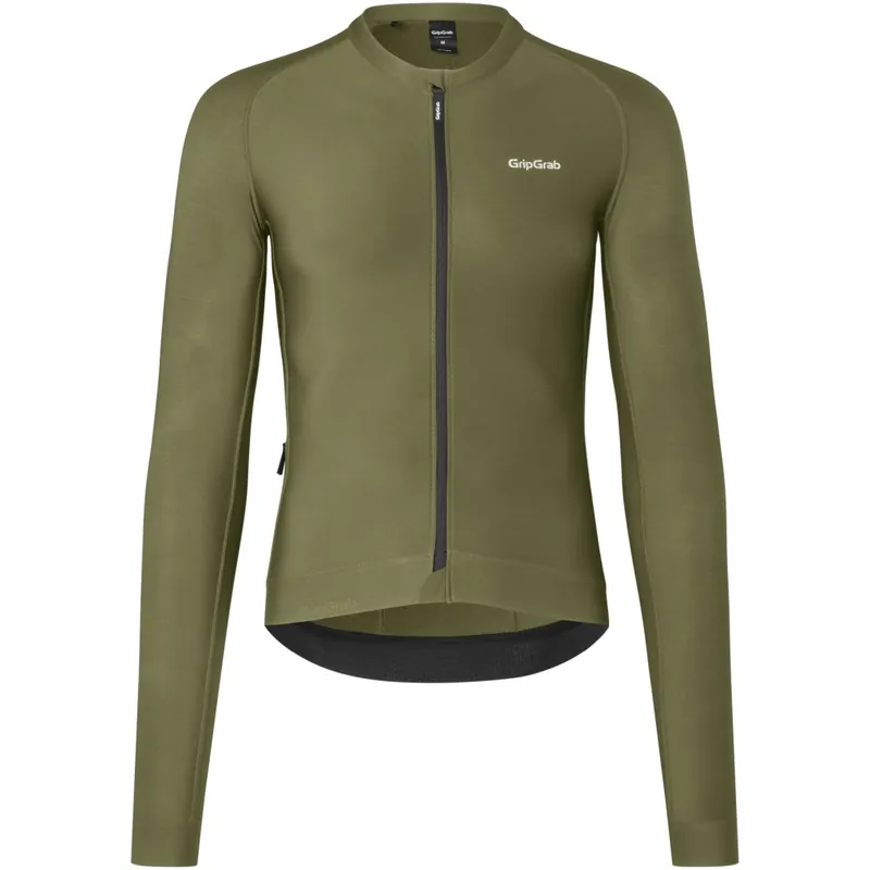 GripGrab PACR Langarmtrikot Herren - Olive Green Markenprodukt