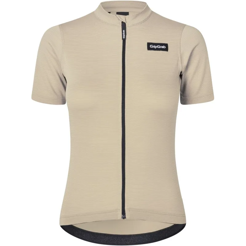 GripGrab EXPLR Merinotech Kurzarmtrikot Damen - Beige Ausverkauf